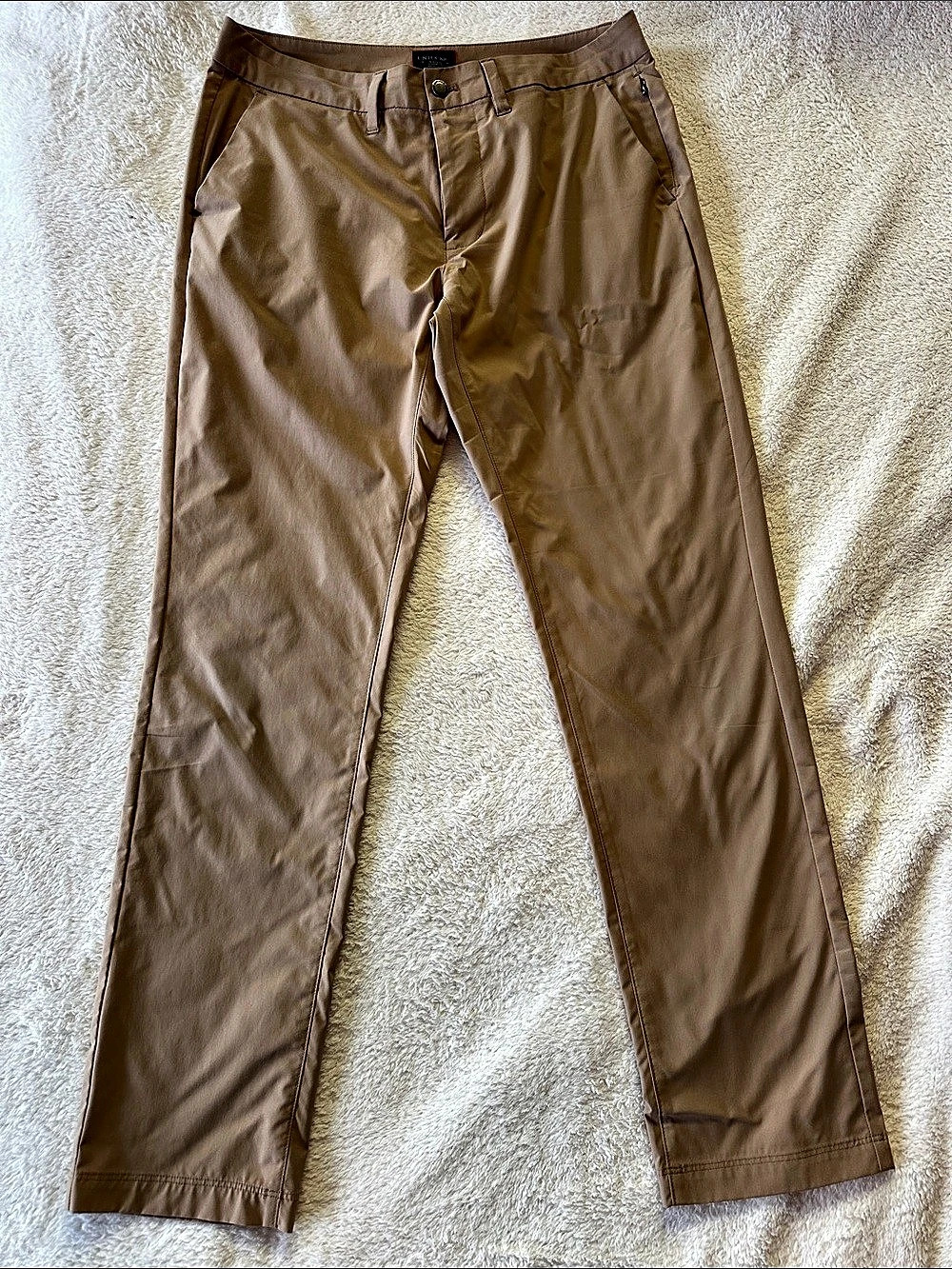 UNTUCKit Straight Fit Tech Pants Men's Brown Waist 32